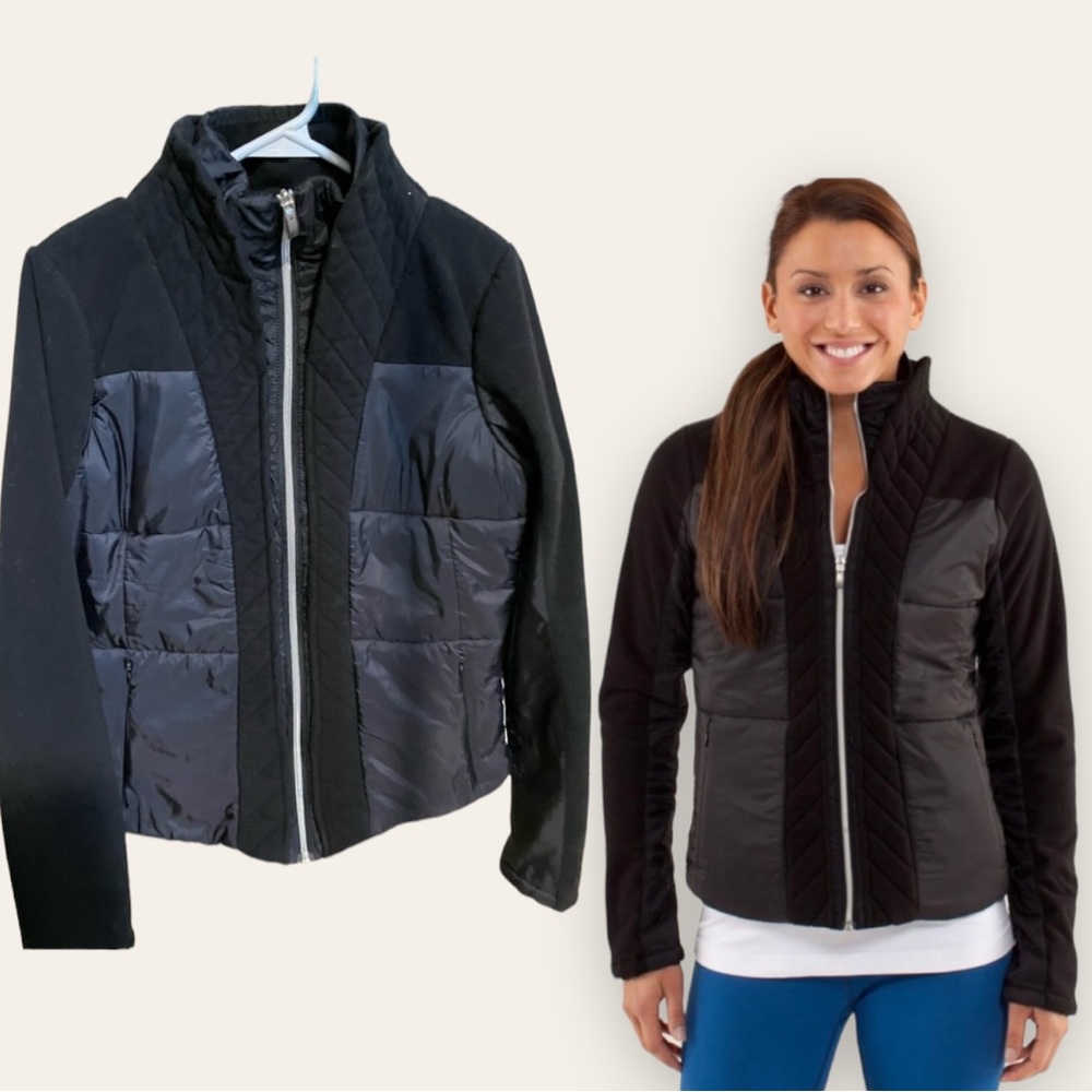 LULULEMON- St. Moritz Black Insulated Quilted Full Zip Jacket